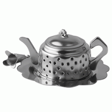 Сито для чая с подставкой «Чайник»; сталь нерж.