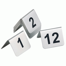 Табличка для нумер. столов с цифрами 1 - 12 [12шт]; сталь