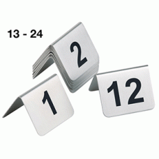 Табличка для нумер. столов с цифрами 13 - 24 [12шт]; сталь