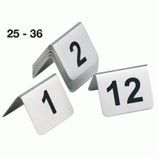 Табличка для нумер. столов с цифрами 25 - 36 [12шт]; сталь