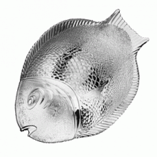 Блюдо - рыба «Марин»; стекло
