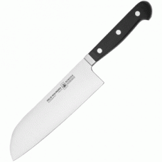 Нож японский шеф «Сантоку Гл. Люкс»; сталь