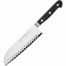 Нож японский шеф «Сантоку Гл. Люкс»; сталь