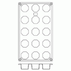 Форма кондитерская «Восьмиугольник» [15 ячеек]; силикон