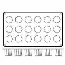 Форма кондитерская «Цветок» [18 ячеек]; силикон