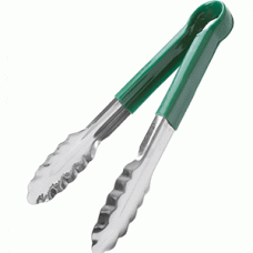Щипцы зеленая ручка «Проотель»; сталь нерж.,резина