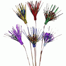 Цветок на палочке [50шт]; фольга,дерево