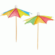 Зонтик на палочке [50шт]; бумага,берёза