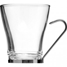Чашка с метал. подстаканником; стекло,нерж.; 225мл