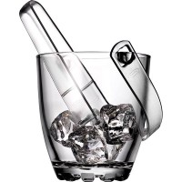 Емкость для льда + щипцы «Сильвана»; стекло; 0.84л