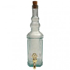 Лимонадник (Банка - емкость с краном) с пробкой «Бутылка»; стекло; 0.7л
