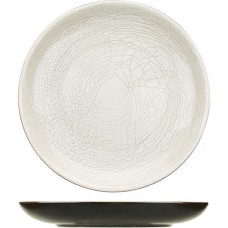 Тарелка плоская без полей «День и ночь»; керамика