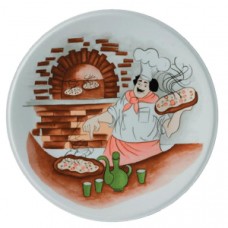 Блюдо для пиццы с рисунком «Барилла»; фарфор