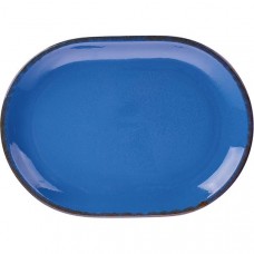 Блюдо овальное «Синий крафт»; керамика