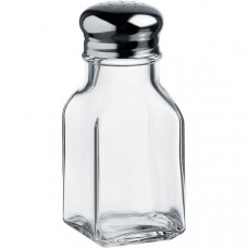 Емкость соль/перец «Бэйзик»; стекло,металл; 0.1л