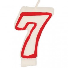Свеча - цифра ко дню рождения «7»; воск