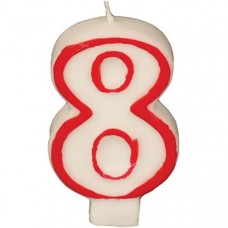 Свеча - цифра ко дню рождения «8»; воск