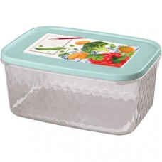 Контейнер для замораживания и хранения продуктов с декором «Кристалл»; полипроп.; 1,3л