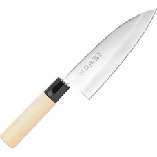 Нож кухонный «Деба» односторонняя заточка; сталь нерж.,дерево