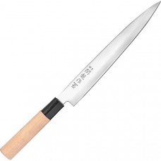 Нож кухонный для сашими односторонняя заточк; сталь нерж.,дерево
