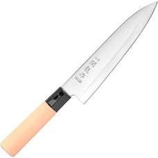 Нож кухонный «Шеф» двусторонняя заточка; сталь нерж.,дерево