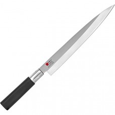 Нож кухонный для сашими односторонняя заточка; сталь нерж.,пластик