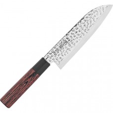 Нож кухонный «Сантоку»; сталь нерж.,дерево