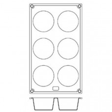 Форма кондитерская «Тарталетка» [6ячеек]; силикон