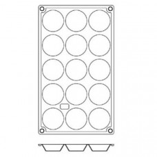 Форма кондитерская «Полусфера» [15 ячеек]; силикон