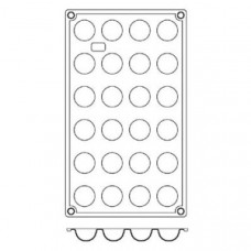 Форма кондитерская «Полусфера» [ 24 ячейки]; силикон