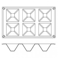 Форма кондитерская «Пирамида» 7. 1*7. 1см; силикон