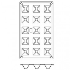 Форма кондитерская «Пирамида» 3. 6*3. 6см; силикон
